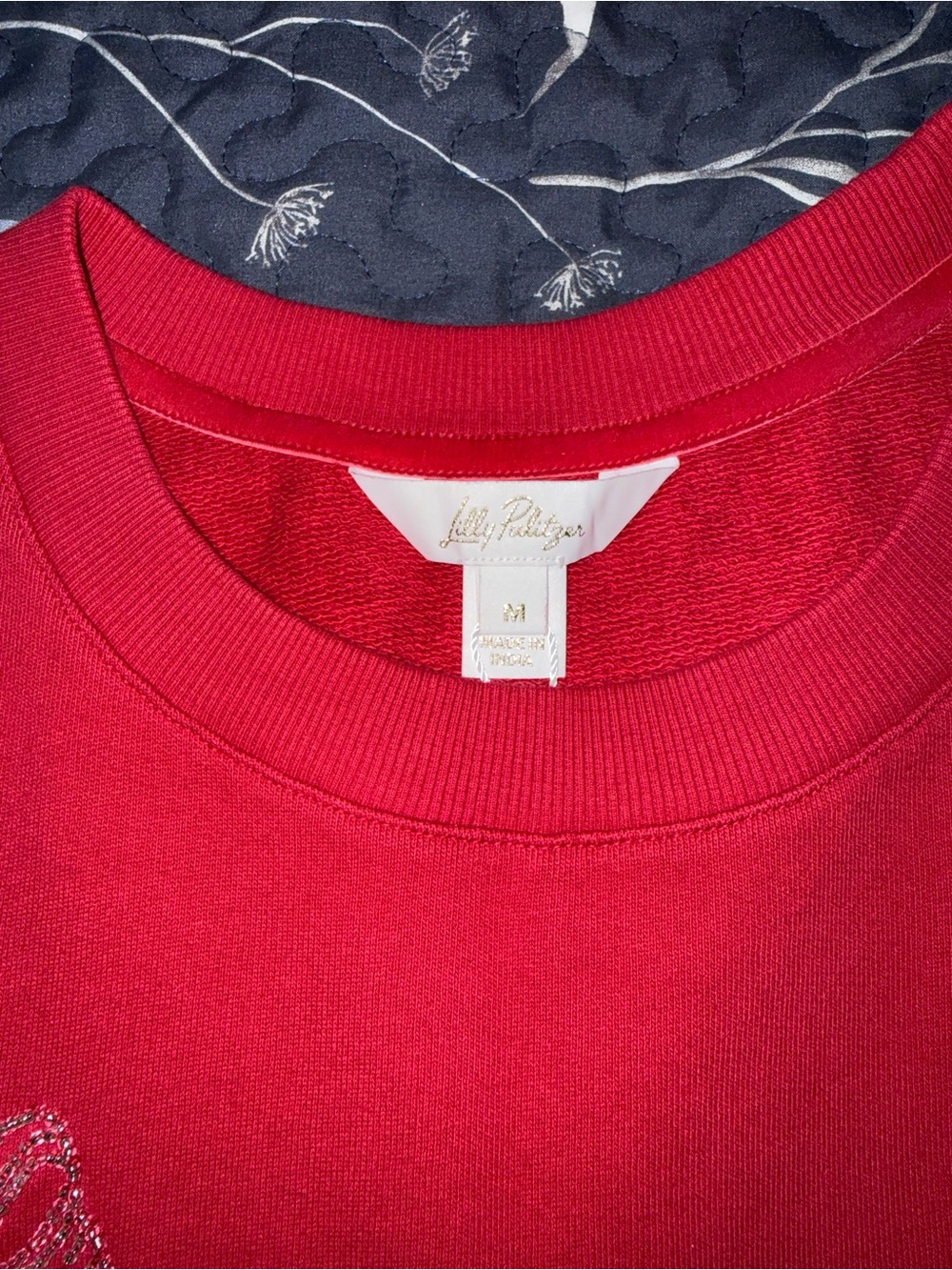 Lilly Pulitzer Red Sequin Bow Crewneck Sweater - Picture 3 of 4